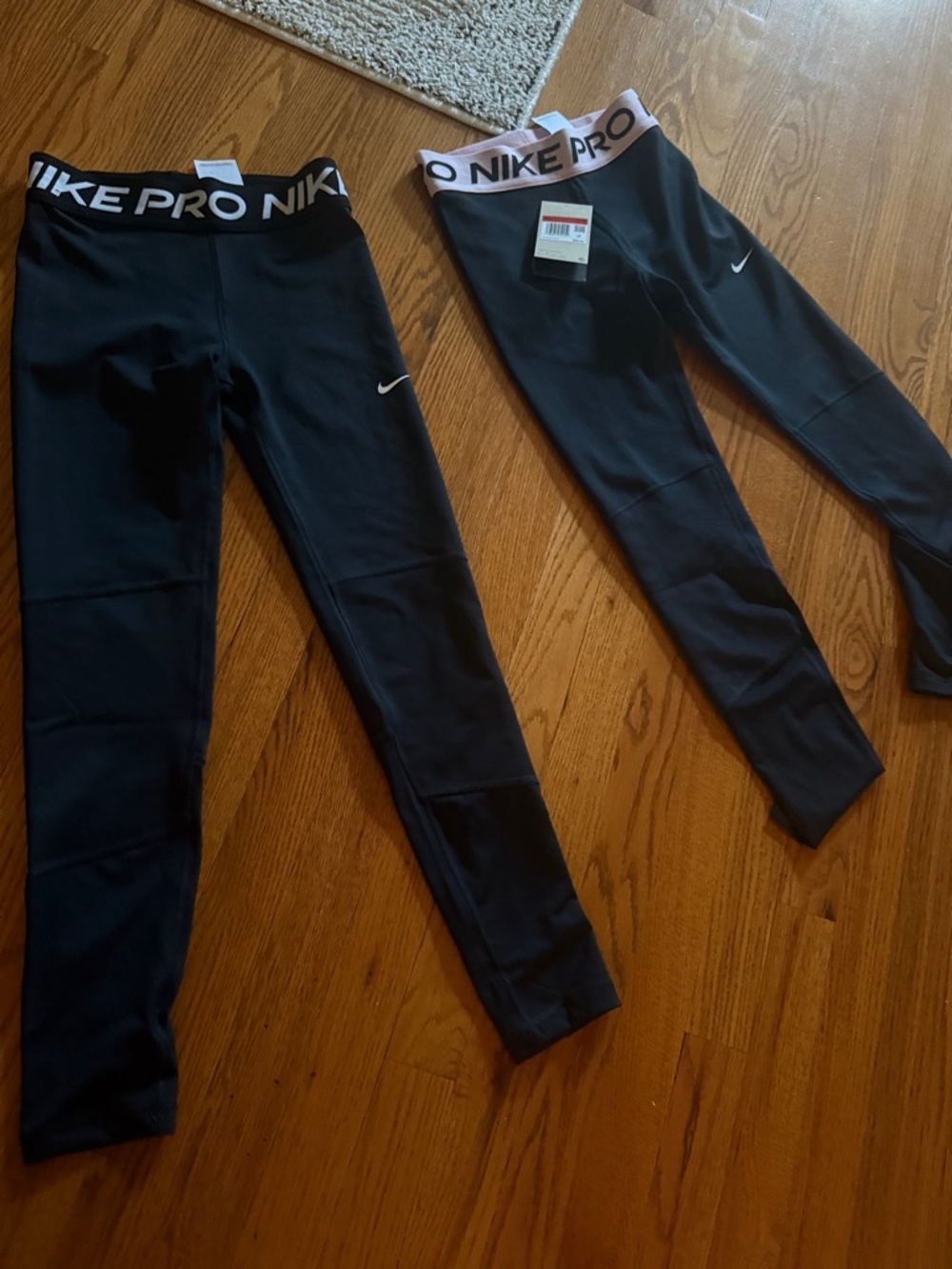 Girls nike pro leggings size L brand new! Pink band has tag.